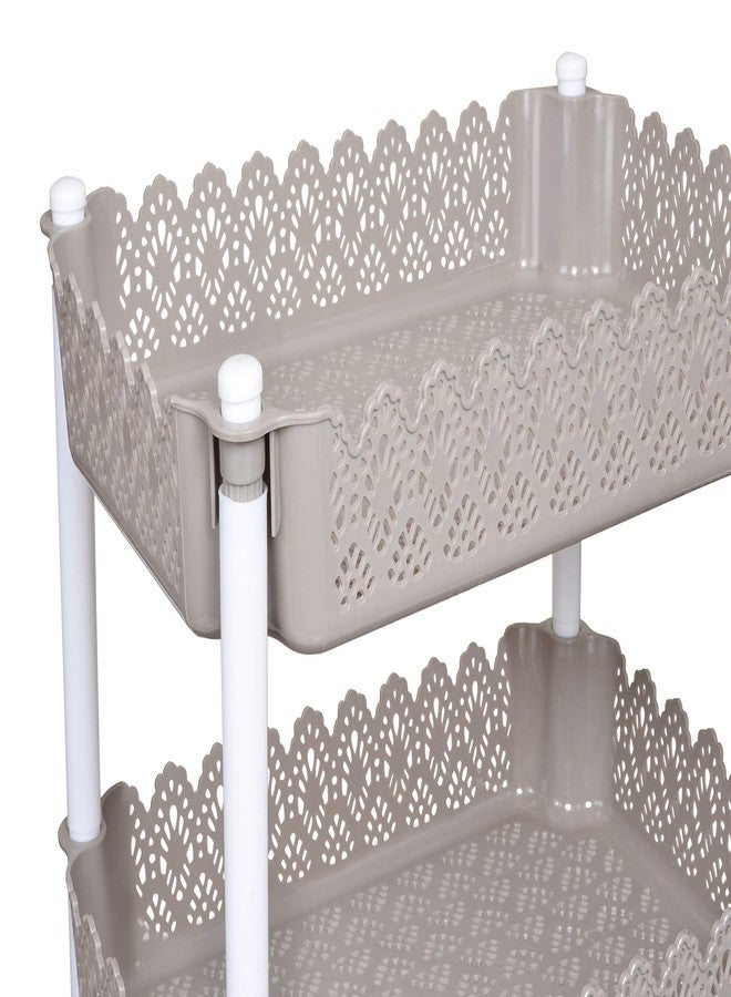 أريستو رف تخزين بلاستيكي من أريستو، 3 أرفف، رمادي (قطعة واحدة)، متوسط، (40.5 × 26.5 × 44 سم) - Image 3